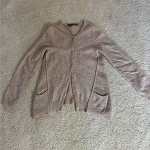 360 Cashmere Tan Cardigan Sweater
